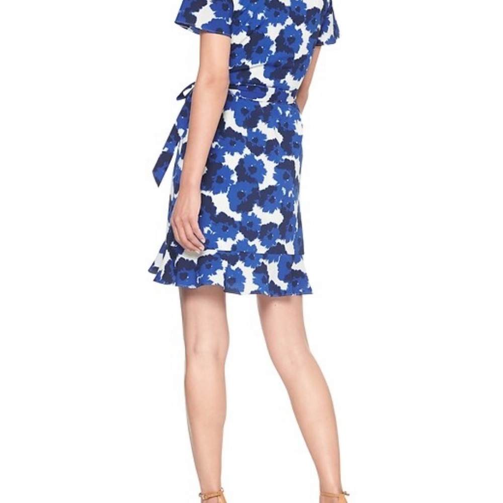 Banana Republic PRINT RUFFLE WRAP DRESS - Picture 4 of 12